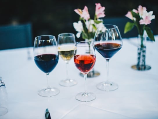 Assortment of Wines available at the Cress Bar