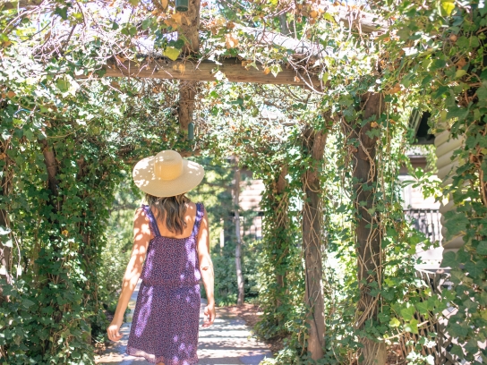Woman Walking Grounds